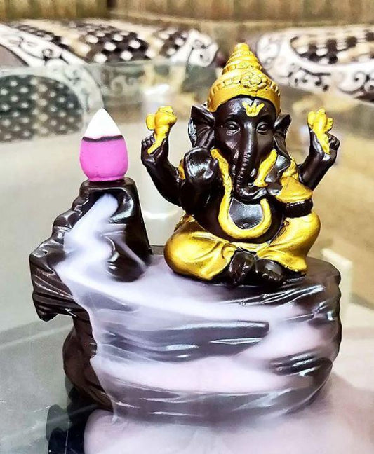 TechToys™ Handcrafted Ganesha Smoke Backflow Cone Incense Holder