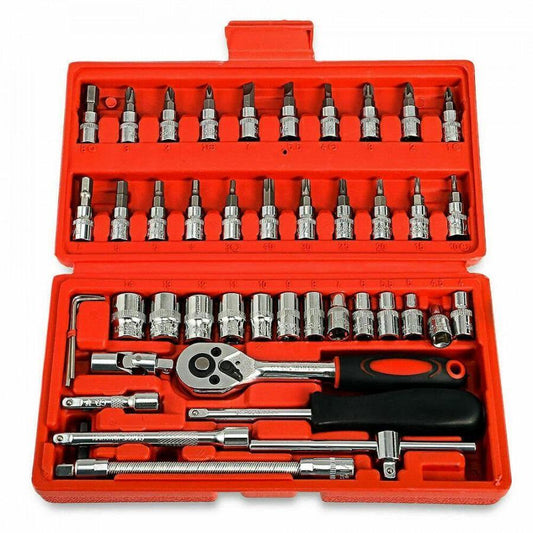 TechToys™ Hardware 46 in 1 Multi Purpose Combination Socket Tool Kit