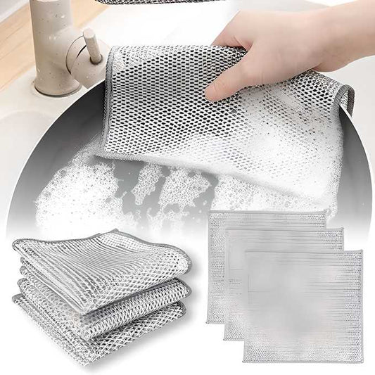 TechToys™ Multipurpose Wire Dishwashing Rags for Wet and Dry Pack of 10