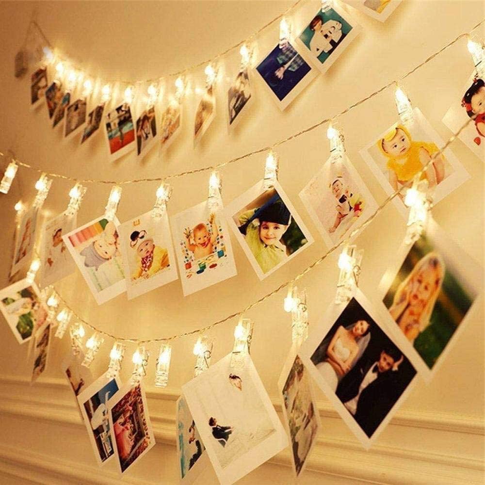 Home 16 LED Photo Clip String Lights for Hanging Photos Cards