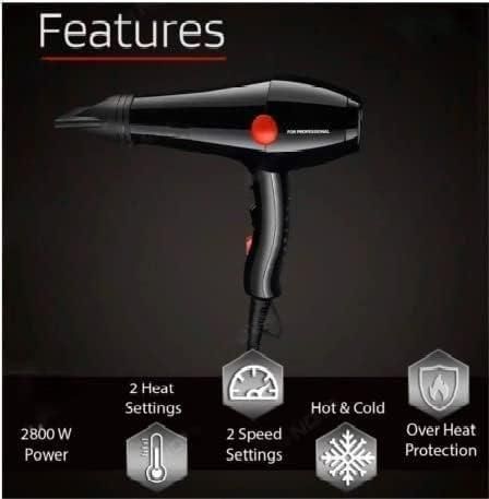 TechToys™ Hot and Cold Hair Dryer With Temperature Setting