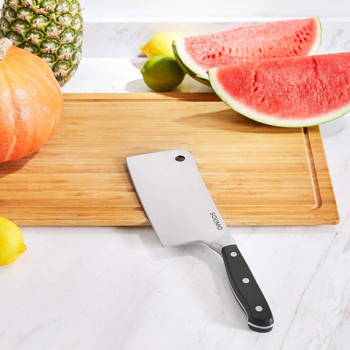 Solimo High-Carbon Stainless Steel Meat Cleaver/Knife