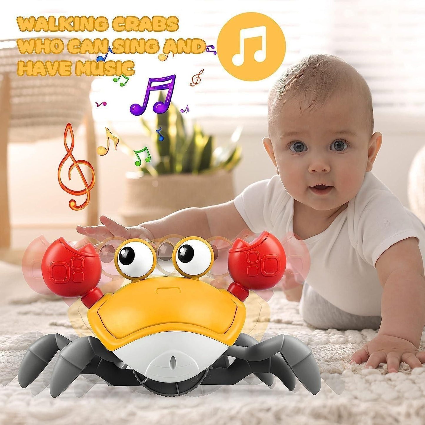 TechToys™ Cute Dancing Crab Toy with USB Rechargeable